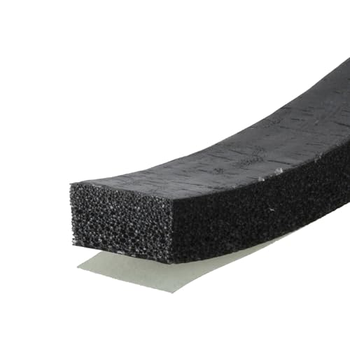 M-D Building Products 06577 1/4 in. x 1/2 in. x 10 ft. Black Sponge Window Seal for Ex-Small Gaps - size: 1/4" X 1/2"