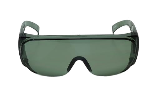 Calabria Fit Over Safety Glasses | Polarized Sunglasses Over Glasses | Wrap Around Anti-Fog | Scratch Resistant | Unisex - color: Green