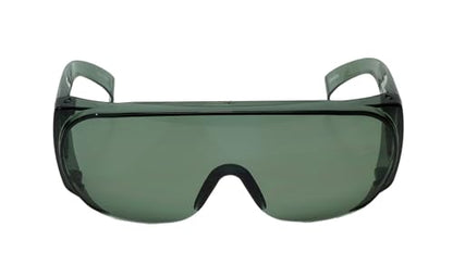 Calabria Fit Over Safety Glasses | Polarized Sunglasses Over Glasses | Wrap Around Anti-Fog | Scratch Resistant | Unisex - color: Green