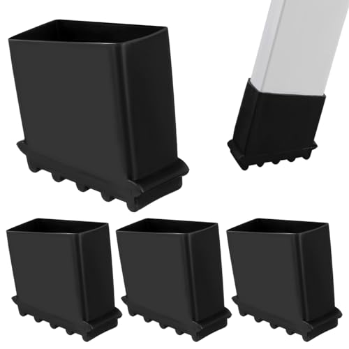 Cabilock Ladder Feet Cover, 4Pcs Non-Slip Step Ladder Feet Covers, Rubber Safety Pads Protector Replacement for Extension Ladder Accessories