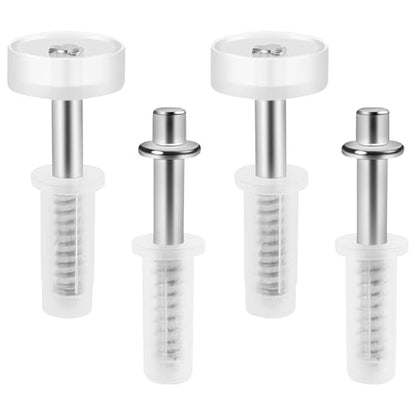 4 Pcs Spring Loaded Bi-Fold Door Hardware Kit - Top Roller Guide Wheel and Pivot for Folding Closet Doors, Bifold Repair Kit