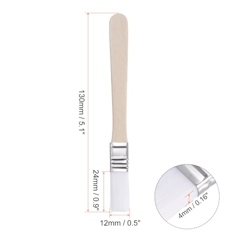 HARFINGTON 20pcs Paint Brushes 0.5" Nylon Flat Wall Paint Brush Soft Bristle with Wood Handle for Painting DIY Latex Paints Furniture Cabinets Fences, White - color: White, size: 0.5 inch