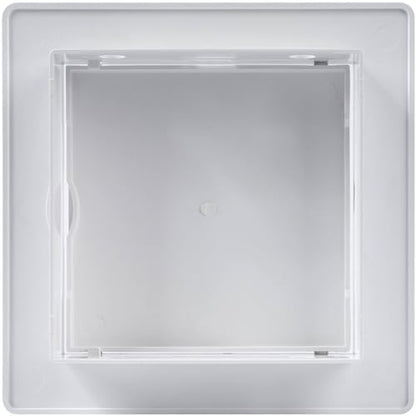 Vent Systems 4 x 4 Inch (Cut-Out) White ABS Plastic Access Panel - Access Door for Drywall, Wall, Ceiling - Electrical, Plumbing Service Wall Hole Cover - Inspection Door - 5.3 x 5.3 Inch (Outer) - size: 4 X 4 Inch / 100 X 100 Mm