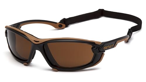 Carhartt Gear CHB1018DTMP Toccoa™ Sandstone Bronze Anti-Fog Lens - One Size Fits All - Black/Tan - color: Sandstone Bronze H2max Anti-fog Lens/ Black-tan Frame