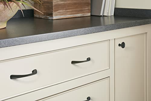 Amerock | Cabinet Pull | Matte Black | 3-3/4 inch (96 mm) Center to Center | Vaile | 1 Pack | Drawer Pull | Drawer Handle | Cabinet Hardware - color: Matte Black, size: 3-3/4 inch (96mm) Center-to-Center, style: Single