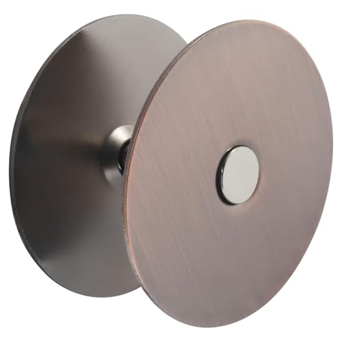 1 Pack Door Hole Cover Plate, 2-5/8" Diameter Antique Bronze Deadbolt Cover, Hole Filler Plate with 1.2" & 1.6" Screws and 0.7" Nut, for Enhanced Home Security and Privacy - color: Antique Bronze, size: 1 Piece