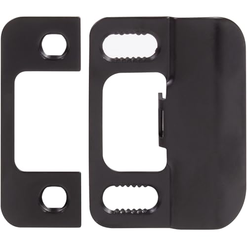 Stone Harbor Hardware Adjustable Strike Plate, Matte Black - color: Matte Black