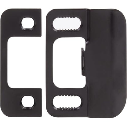 Stone Harbor Hardware Adjustable Strike Plate, Matte Black - color: Matte Black