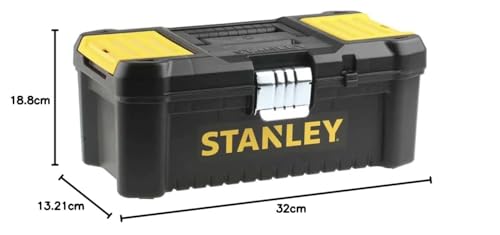 Stanley STST1-75515 Toolbox "Essential" with metal latches, Black/Yellow