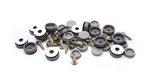 GorillaGlides CB193 3/4 Inch Chair Glides/Furniture Feet Floor Protectors (Set of 16 Sliders) Self-Adhesive Screw-On Glides for Sliding on Hard Surface Flooring and Low-Pile Carpet, Round - size: 3/4 Inch - 16 Pack