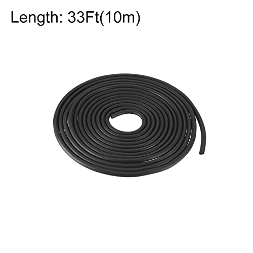 uxcell Foam Rubber Weather Seal Strip, 2mm(5/64") Diameter 10 Meters (32.81Ft) Long Round EPDM Rubber for DIY Gasket, Warehouse, Pads, Foam Tubing, Crafts - size: 2mmx10m