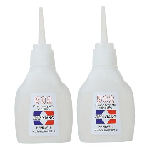 2Pcs Glue for Cuts, 30g Super Glue, Wood, Strong Quick-Drying Waterproof Multi-Purpose 502 for Wood, Plastic and Metal, Leather Repairing