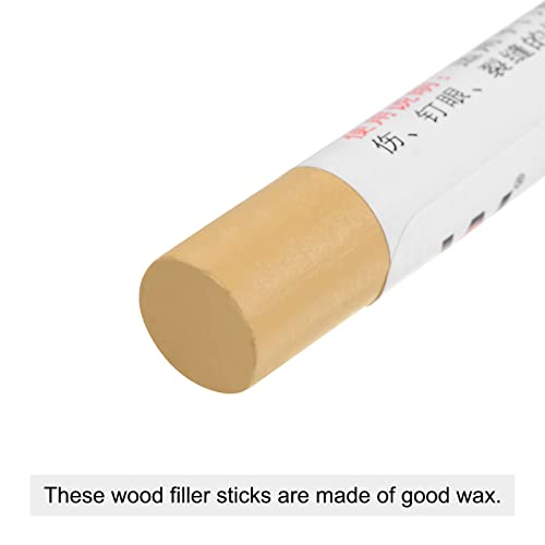 uxcell Wood Wax Filler Stick, Furniture Crayons Wooden Repair Wax Filler Stick Touch Up Wax Paint Pens for Scratches Holes Floor Laminate Tables Desks, Light Spanish Yellow - color: Light Spanish Yellow