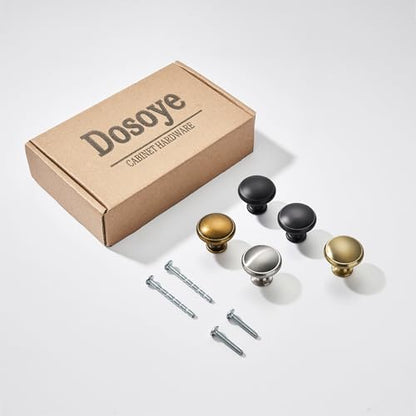 5 Pack Cabinet Knobs Matte Black Drawer Knob Kitchen Hardware - Single Hole Cabinet Knobs Kitchen Cabinet Pulls for Closet Wardrobe Dresser Cupboard - color: Black
