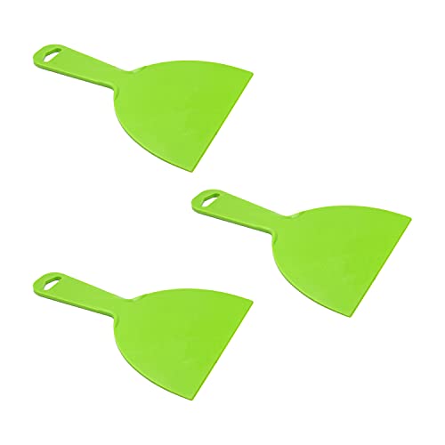 Utoolmart Putty Scraper 6" Plastic Flexible Putty Knives Spreader for Taping Drywall Wall Painting Green 3Pcs - size: 6 inch