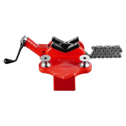 VEVOR Heavy-Duty Pipe Chain Vise, 1/2" - 8" Pipe Capacity, 34.6" Rugged Chain & Cast Iron Base, Industrial-Grade Pipe Clamping for Plumbing, Automotive Repairs, Metalworking - size: 1/2" - 8" Bench Mount