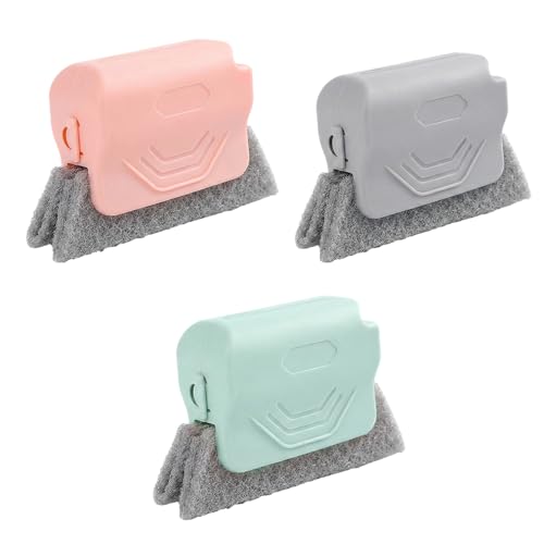 Runsgo Window Track Cleaner, Handheld Cleaning Brush Set, for Window Slides Grooves, Tile Grout Lines, Shutter Slats, Car Ac Vents & Narrow Gaps (Mixed-3pcs) (Mixed-3pcs) - color: Mixed-3pcs