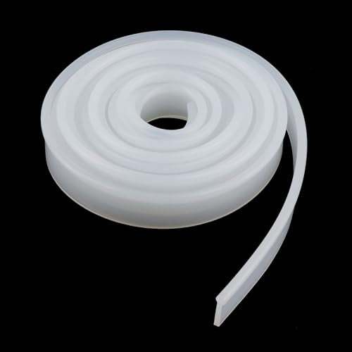 Oedema Shower Door Bottom Sweep 118 Inch Long Replacement Waterproof Door Rubber Shower Bottom Silicone Seal Strip for Bathroom Glass Door, Clear - color: White