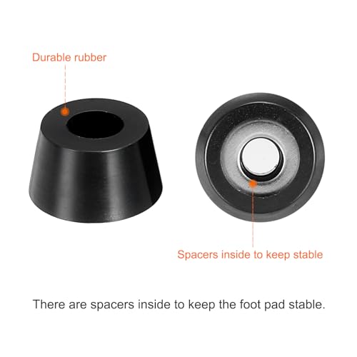 Cutting Board Feet, 16 Pack Round Rubber Feet Bumpers Non Slip Bumper Pads with Stainless Steel Screws for Furniture Chairs Desks Electronics (0.12" Wx0.32 H) - size: 0.12"wx0.32"h