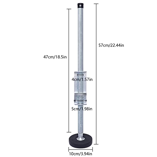 Ladder Leveler Pair, 18.5-22.44in Adjustable Extension Ladder Leg Ground Leveler with Engraved Anti-Slip Pattern Steel Pole, Universal Stair Ladder Stabilizer, Ladder Aide Leveling Feet