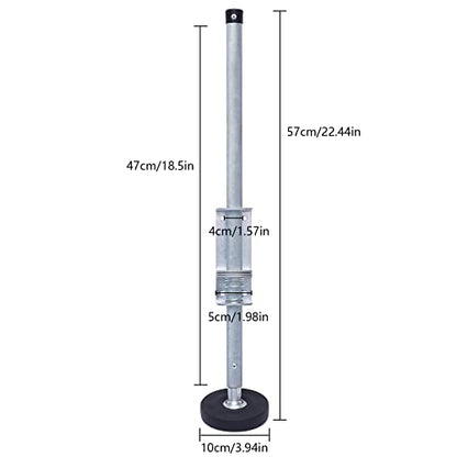 Ladder Leveler Pair, 18.5-22.44in Adjustable Extension Ladder Leg Ground Leveler with Engraved Anti-Slip Pattern Steel Pole, Universal Stair Ladder Stabilizer, Ladder Aide Leveling Feet