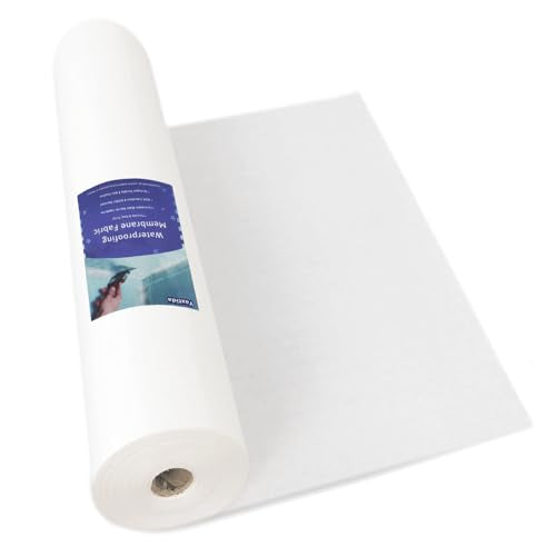 3.3 Ft x 66 Ft Waterproofing Membrane Fabric, Reinforcing Anti Fracture Geo Textile Mesh Drywall Tape, Liquid Waterproof Membranes Roof Tape for Shower Wall, Seams, Joints - size: 3.3 Feet x 66 Feet
