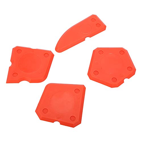 Caulk Remover Tool, Silicone Caulking Tool 4 Pieces Silicone Finishing Tools Caulking Tools Caulking Tool Kit Caulking Tool Set for Silicone Sealant Grout Finishing Sealing