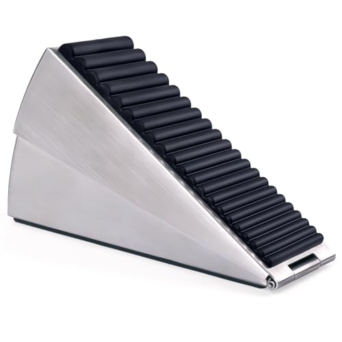 Actvty Heavy Duty Door Stopper, 3 Inch Spring Loaded Stopper, Large Adjustable Door Stops, Wedge Doorstop Suits Any Heavy Doors - color: Silver 1 Pack