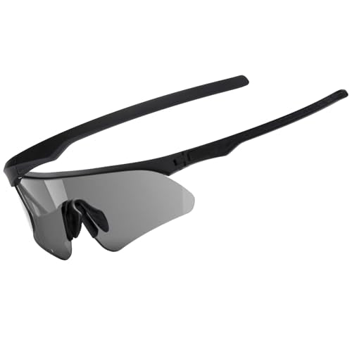 Polarized Protective safety Sunglasses UV400, Lightweight Wraparound Shooting Sports Glasses for Men Women - color: Matte Black