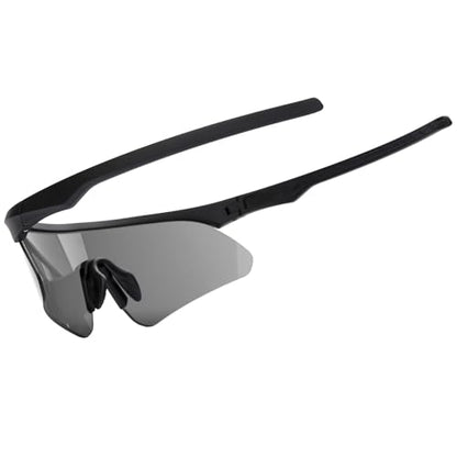 Polarized Protective safety Sunglasses UV400, Lightweight Wraparound Shooting Sports Glasses for Men Women - color: Matte Black