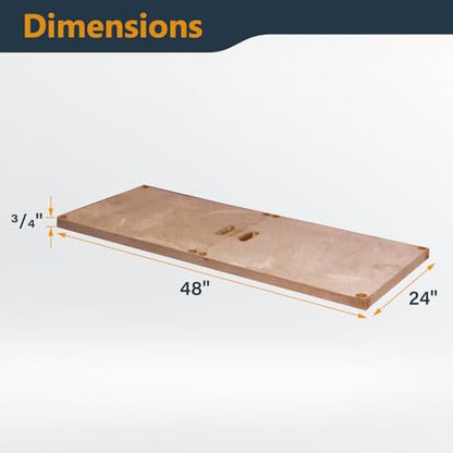 POWERTEC Arachni-Flex 24" x 48" Foldable Workbench Tabletop - Portable Work Surface with Quick-Insert Locks for Arachni Flex Collapsible Workstand, Perfect for Woodworking and DIY Projects (71931) - style: Tabletop - Solid