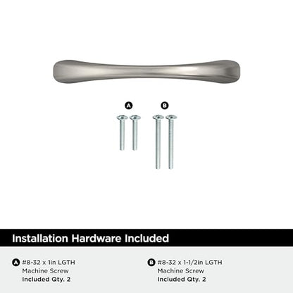 Amerock Vaile 3 inch (76mm) Center-to-Center Satin Nickel Cabinet Pull - 10 Pack - color: Satin Nickel, size: 3 inch (76mm) Center-to-Center, style: 10 Pack