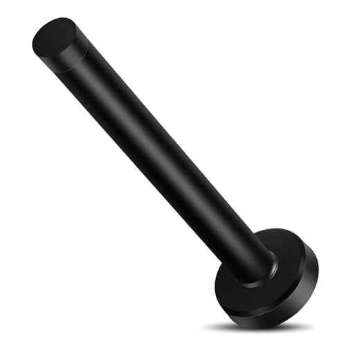 8 Inch Door Stop, Extra Long Door Stopper, Wall Mounted, Black Doorstops Extended Door Holder Protection, Stainless Steel Door Stops Bumper Rubber Tips Sound Dampening - color: Black, size: 8 Inch