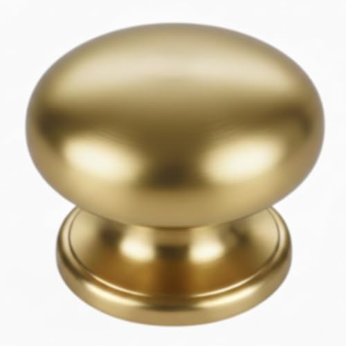 trust4care 4-Pack Large Champagne Gold Large Bifold Closet Door Knobs with Wide Base, Round Satin Warm Gold Wardrobe Folding Kitchen Cabinet Knobs, 1-1/2 Inch Dresser Drawer Pulls Handles - color: Champagne Gold, size: Set of 4