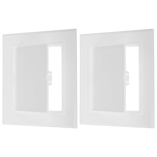 PATIKIL 5x5 inch(125x125mm) Removable Hinged Access Panel, 2 Pcs ABS Plumbing Access Doors Easy Wall Hole Cover for Drywall Plumbing Electrical Cables Wiring, White - color: White, size: 5x5 inch(125x125mm)