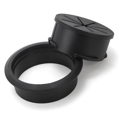 Covzoe 20 Pack Desk Grommets, 2 Inch(50mm) Desk Cable Hole Cover with Built-in Hole Saw, Wire Cord Cable Grommet for Home Office, Black