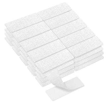 KING MOUNTAIN 1x3 Inch Hook and Loop Strips, 20 Sets Nylon Self Adhesive Tape, Double Sided Strong Back Adhesive Tape and Dots for Office, Home and Crafting, Heavy Duty, White - size: 1*3in, style: White Tape
