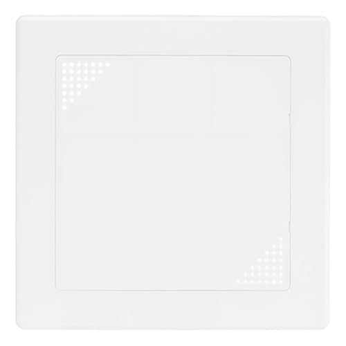 M METERXITY 1-Pack Access Panel for Drywall, 6x6 Inch Plastic Self Adhesive Wall Hole Cover Access Doors for Wiring Cable/Ceiling, Removable Plumbing Wall Panel [White, Vented Square] - color: White