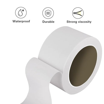 SnowTing Self Adhesive Stress Crack Tape, 65.6 ft x 2.4 Inch White High Adhesion Cuttable Drywall Joint Tape Patch for Repair Wall Crack Repair Tool