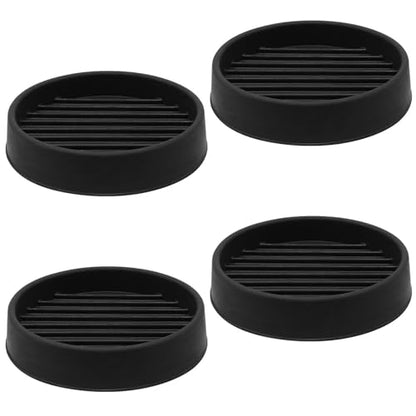 4 Pcs Non Slip Furniture Pads - 2.5 Inch Black Round Rubber Caster Cups, Furniture Coasters, Anti-Slip Grippers for Hardwood Floors, Chair Leg Floor Protectors for Bed, Couch, Table - size: 2.5 Inch