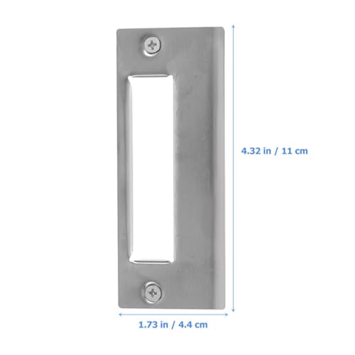 Tofficu Deadbolt Strike Plates 2-Pack 4.33X1.73In Metal Door Reinforcement Kit Door Lock Accessories Easy Installation for Residential Commercial Use