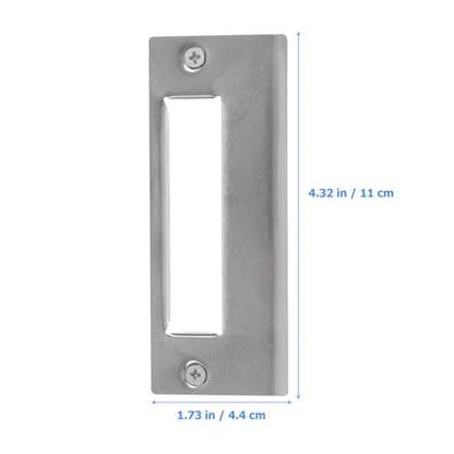 Tofficu Deadbolt Strike Plates 2-Pack 4.33X1.73In Metal Door Reinforcement Kit Door Lock Accessories Easy Installation for Residential Commercial Use