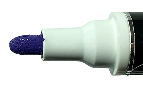 Enamel Paint Markers MPD-15 | PURPLE - 1 Pack | Permanent Marks on Metal, Glass, Rubber, Plastic & more, Waterproof UV Resistant - color: Purple