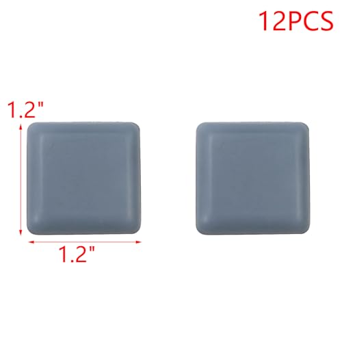MY MIRONEY 12PCS Furniture Slider Pad Self Adhesive Carpet Ground Protector Square Moving Anti-Abrasion Floor Mat,1 1/5" x 1 1/5" - style: 1.2" x 1.2"; Blue; 12PCS