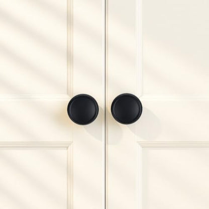 10 Pack Matte Black Cabinet Knobs, 1-1/4 Inch Modern Furniture Hardware Zinc Alloy Knob, Single Hole Hardware for Kitchen Cabinet, Dresser Knob, Drawer Knobs - color: Matte Black