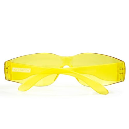 JORESTECH Safety Glasses, ANSI Z87+ Compliant, Impact-Resistant Polycarbonate Lenses, UV Protection, Anti-Scratch Coating, 12-Pack - color: Yellow