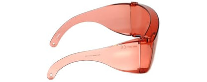 Calabria 3000 Fitover Safety Glasses with Uni-Lens – [Pink Fl-41-3 Pack] Wrap Around Eye Protection | Anti-Fog Scratch Resistant | Protective Eyewear - color: Pink Fl-41 (3 Pack)