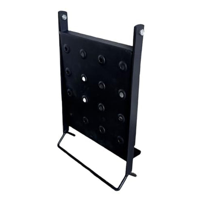 Anti-Slip Folding Ladder Work Platform, Heavy Duty Iron Step Stand with 330lb Capacity, Portable Paint Tray and Tool Holder for Construction and DIY