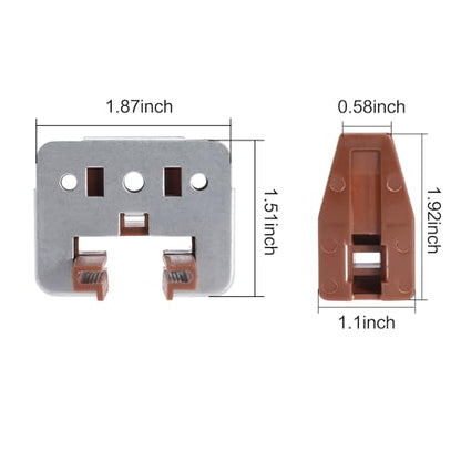 20PCS Drawer Slide Track Guide Glide with Drawer Guide Metal Backing and Drawer Stop for Center Mount Drawer for Dressers for Nightstand for Rite-Trak I 168 Drawer Slide Systems - style: 20Pcs w/metal backing