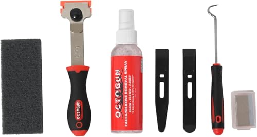 Octogun 930-GTD Caulk Gun by Newborn and Octogun Silicone/Caulk Removal Kit - style: Gun + Removal Kit